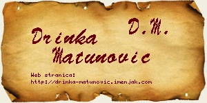 Drinka Matunović vizit kartica